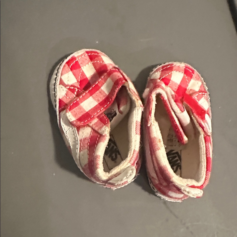 Vans Red and White Checkered Infant Shoes